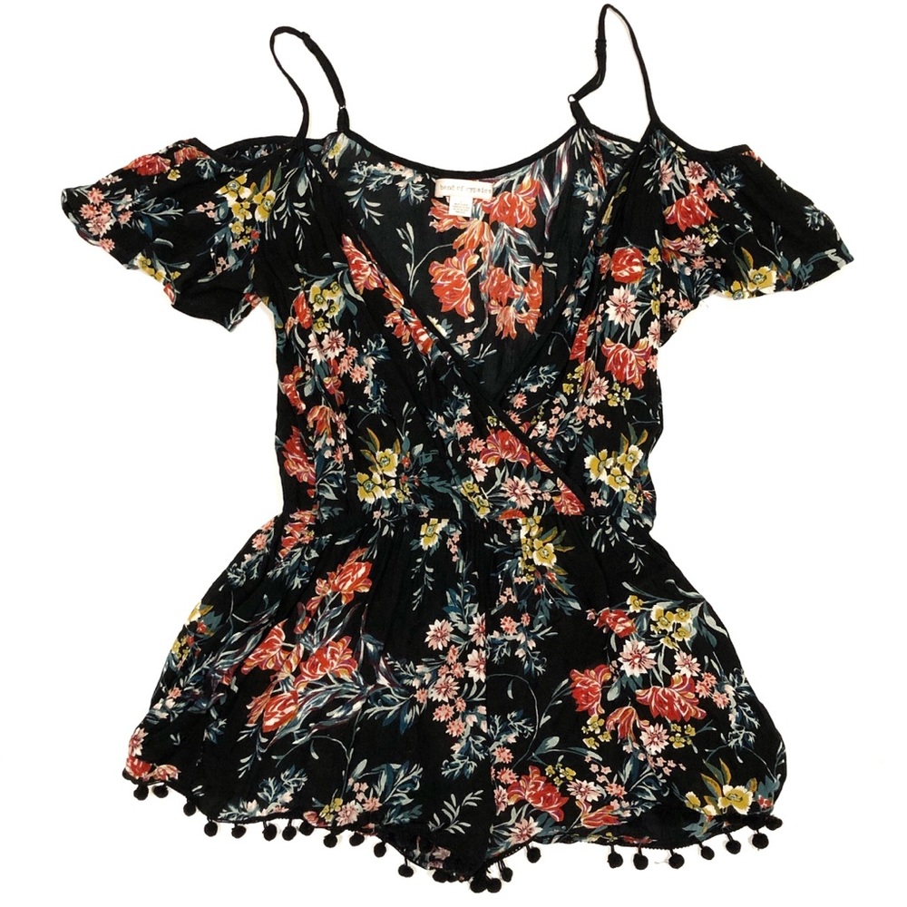 Band of Gypsies Cold Shoulder Floral Romper